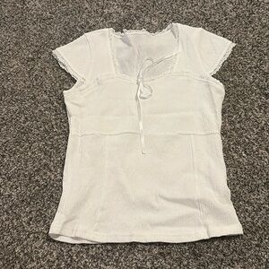 Znbbw white bow shirt